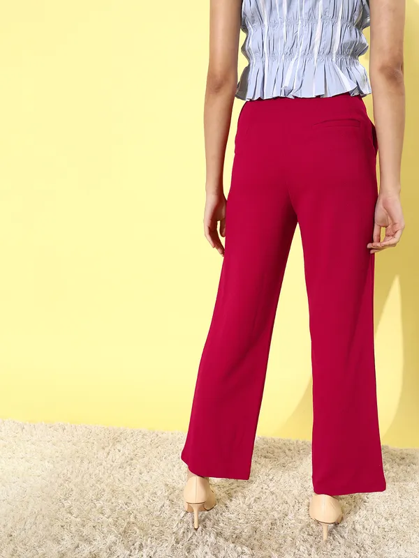 Zastraa_Slim_Fit_Hot_Pink_Trouser