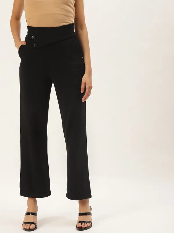 Zastraa_Women_Black_Solid_High-Rise_Parallel_Trousers