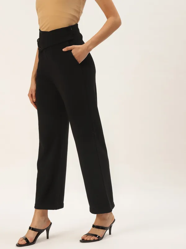 Zastraa_Women_Black_Solid_High-Rise_Parallel_Trousers