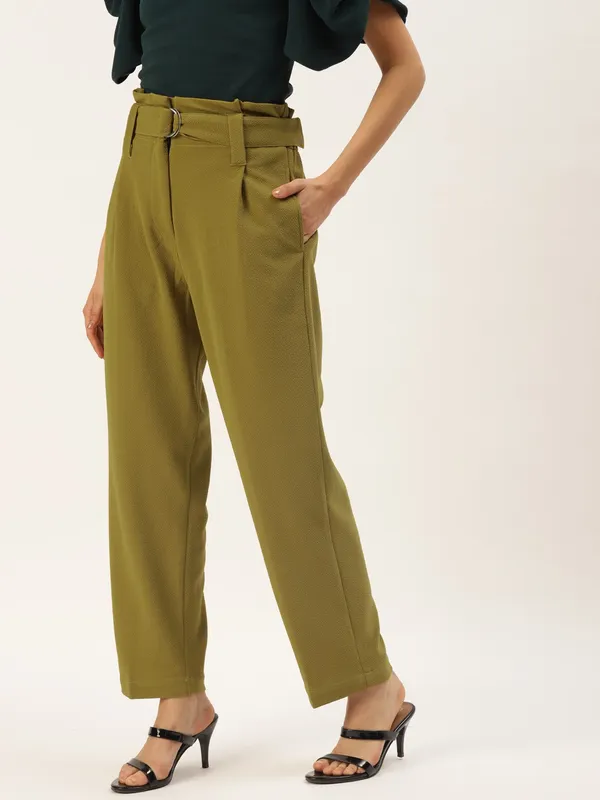 Zastraa_Slim_Fit_Women_Yellow_Trousers