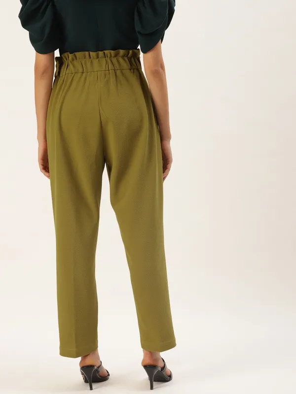 Zastraa_Slim_Fit_Women_Yellow_Trousers