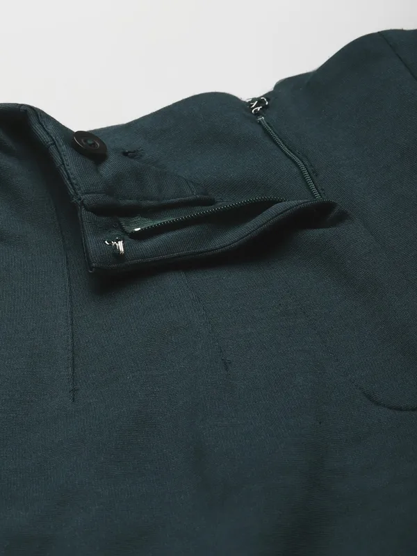 Zastraa_Slim_Fit_Women_Dark_Green_Trousers