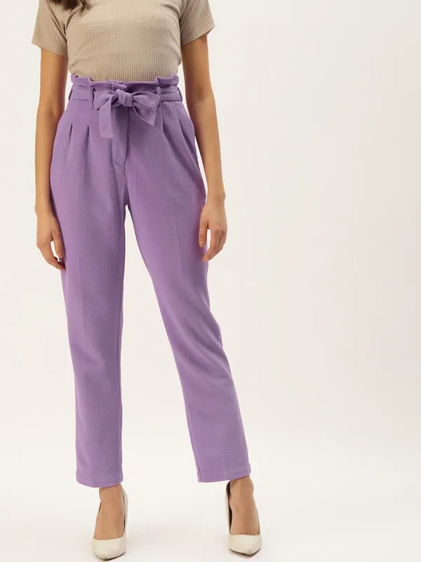 Zastraa_Women_Purple_Solid_Slim_Fit_Peg_Trousers