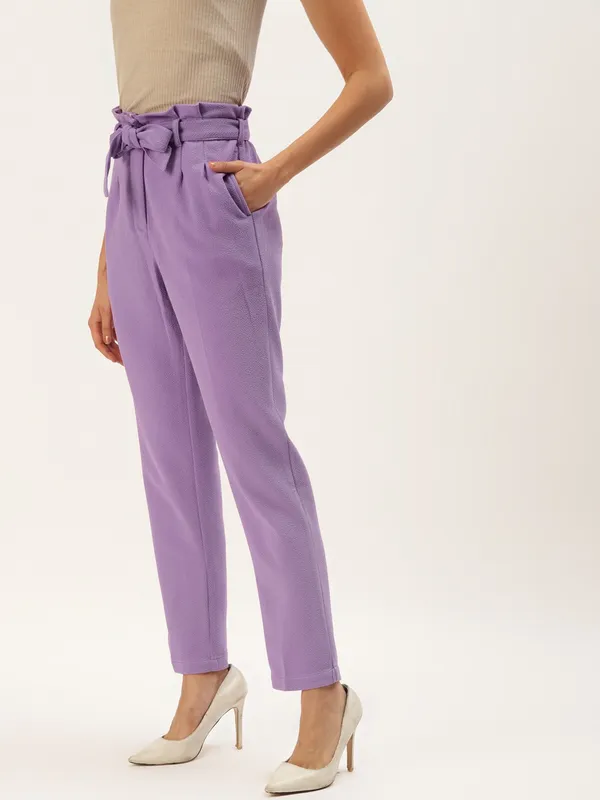 Zastraa_Women_Purple_Solid_Slim_Fit_Peg_Trousers