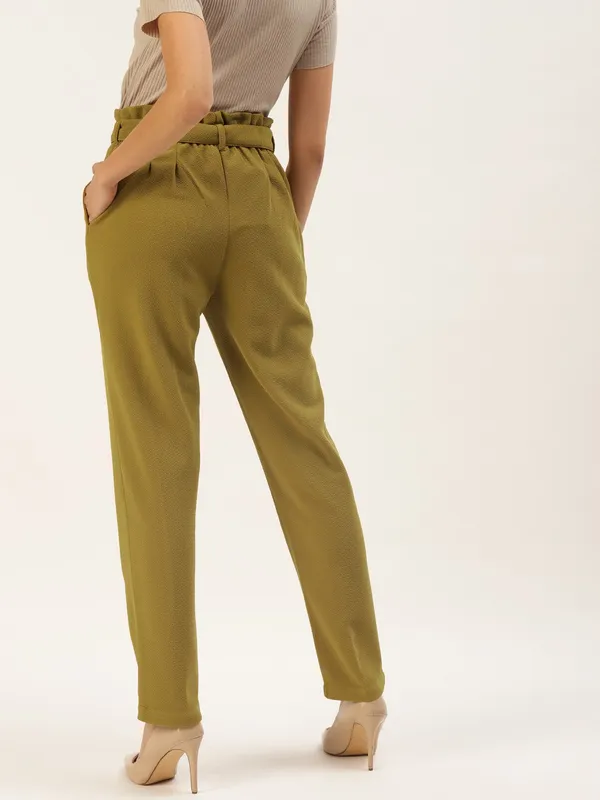 Zastraa_Women_Mustard_Yellow_Solid_Slim_Fit_Peg_Trousers