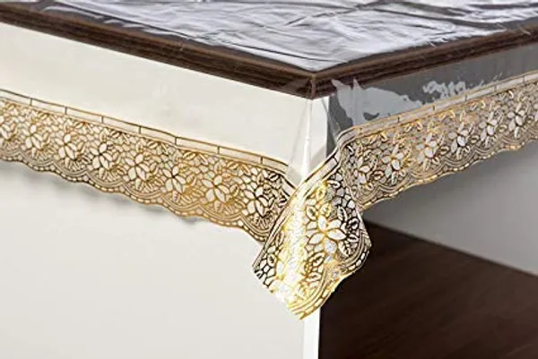 Geometrical_Embroidered_Lace_Design_Waterproof_Rectangular_PVC_6_Seater_Dining_Table_Cover_with_Golden_Lace_(Size_60_X_90_Inches,_Transparent)