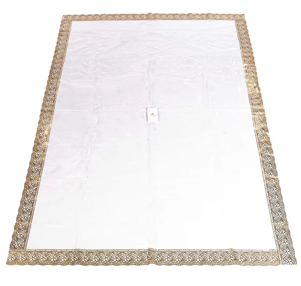 Geometrical_Embroidered_Lace_Design_Waterproof_Rectangular_PVC_6_Seater_Dining_Table_Cover_with_Golden_Lace_(Size_60_X_90_Inches,_Transparent)