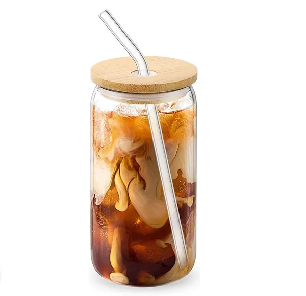Beer__Airtight_Wooden_Lid_and_Glass_Straw_Pack_of_1,_Mason_Sipper_Travel_Home_Office_Coffee_Hot_&_Cold_Beverage_Tumbler_540ml