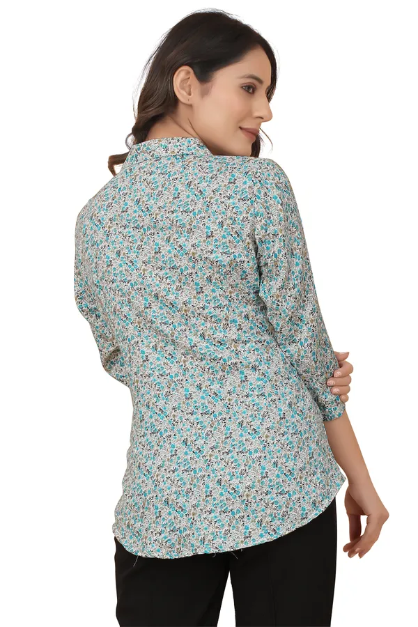 Aqua_Blue_Poly_Cotton_Tops_&_Tunics_For_Women