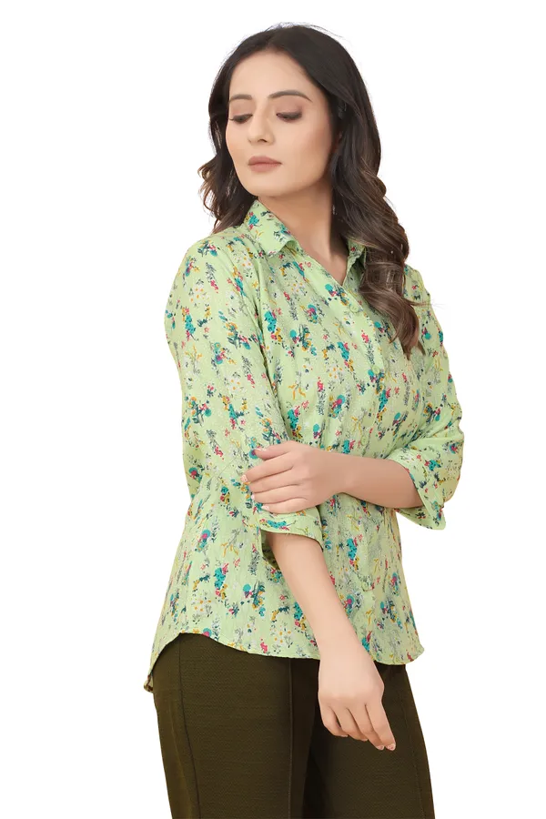 Mint_Green_Polycotton_Shirts_For_Women