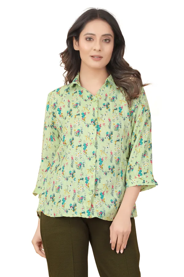 Mint_Green_Polycotton_Shirts_For_Women