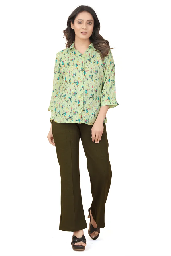 Mint_Green_Polycotton_Shirts_For_Women
