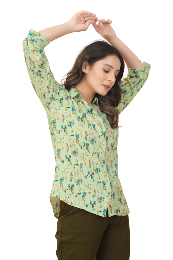Mint_Green_Polycotton_Shirts_For_Women