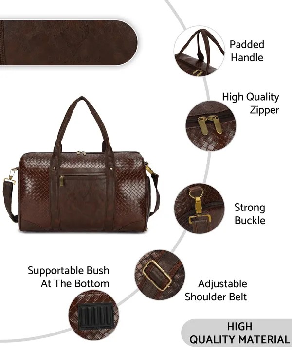 Brown_PU_Leather_Finish_Duffle_Bags_Cabin_Size