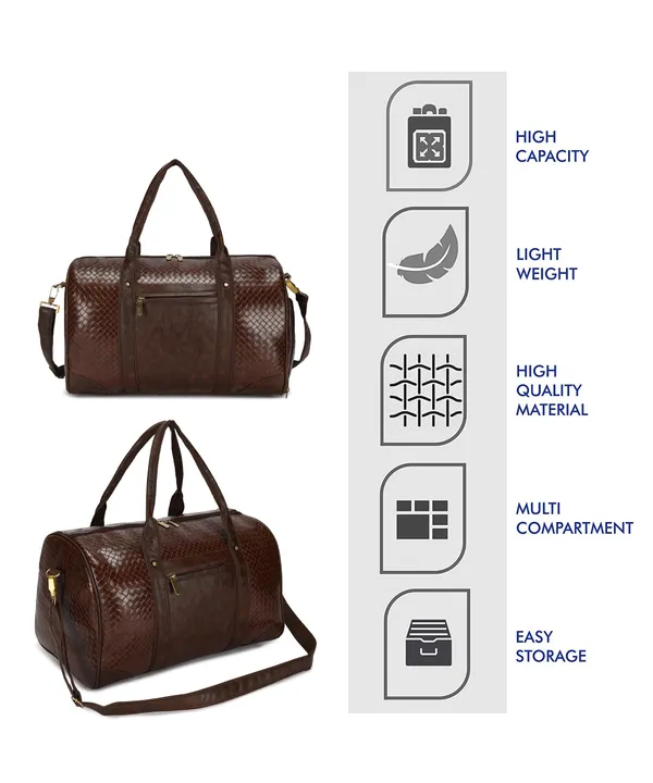 Brown_PU_Leather_Finish_Duffle_Bags_Cabin_Size