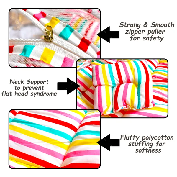 mite_Baby_Bedding_Set_with_Mosquito_net_and_Pillow_(Stripes)