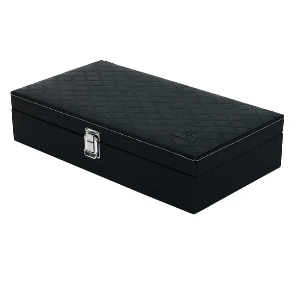 Watch_Box_Organizer_Holder_Jewelry_Accessories_Display_Storage_Case_Watch_Organiser_Collection_Box_12_Slots_In_PU_Leather_For_Men_Women_Barfi_Black_Color