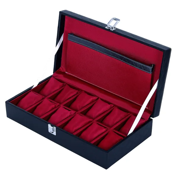 Watch_Box_Organizer_Holder_Jewelry_Accessories_Display_Storage_Case_Watch_Organiser_Collection_Box_12_Slots_In_PU_Leather_For_Men_Women_Barfi_Black_Color