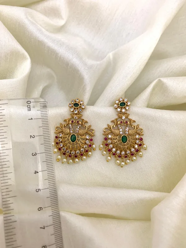 South_Indian_Ad_stone_Matte_Earring