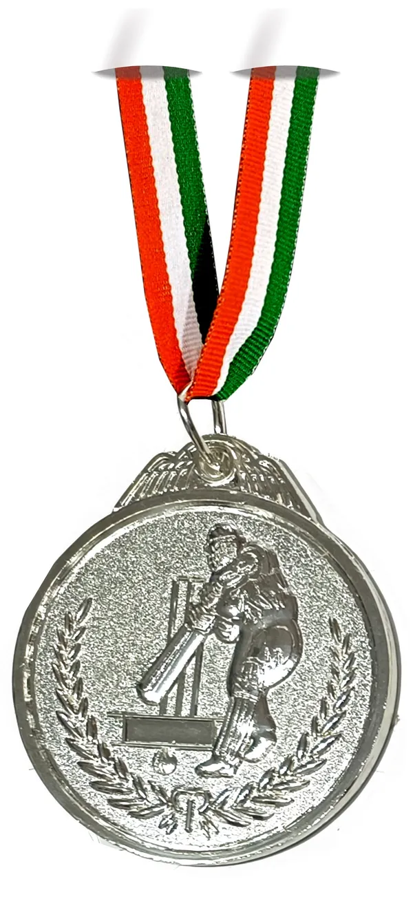 Pack_Of_24_Ks_Cricket_Medals_|_With_Satin_Ribbon_|_Size_-_2.5_Inch_Dia_|_Silver
