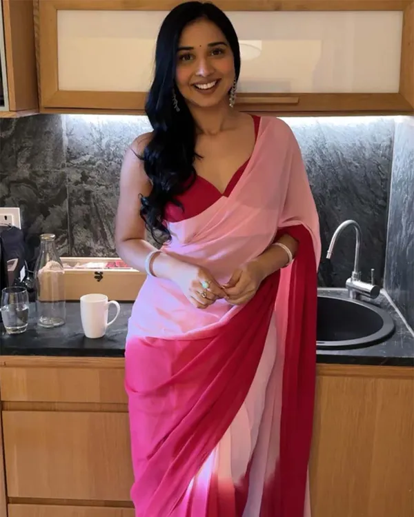 Calm_Pink_And_Pink_Colour_1-Minute_Ready_To_Wear_Georgette_Saree_With_Blouse_Piece