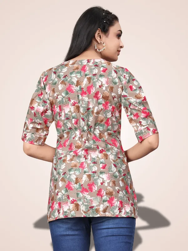 Brown_Crepe_Floral_Canada_Regular_&_Office_Wear_Tops