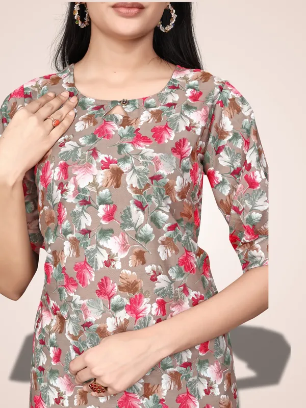 Brown_Crepe_Floral_Canada_Regular_&_Office_Wear_Tops