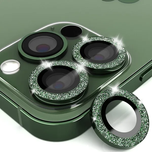 AS PLATINUM [3 Pcs]Glitter Camera Lens Protector, 9H Tempered Glass with  Individual Ring Cover [Easy Install] [Case Friendly] for Apple iPhone 14  Pro