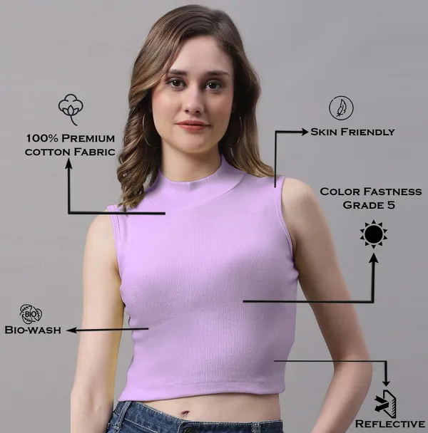 Purple_Cotton_Rib_Turtle_Neck_Crop_Top_For_Women