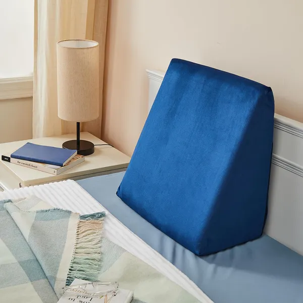Sleeping_Wedge_Pillow,_Memory_Foam,_Acid_Reflux,_After_Surgery,_Raised_Triangle,_Headboard,_Dorm,_Office,_Air_Layer