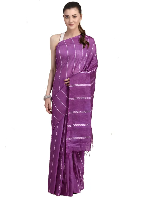 Perpureus_Purple_women's_Kota_Art_Silk_Bhagalpuri_Saree_With_Blouse_Piece