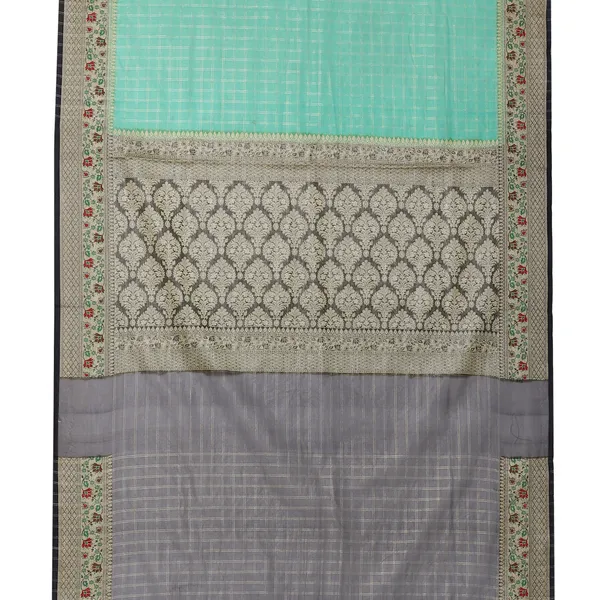 Green_Organza_Banarasi_Sarees_For_Women