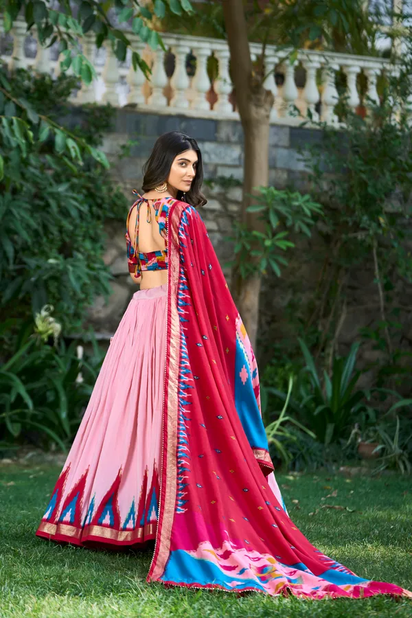 Peach_Premium_&_Elegant_Dola_Silk_Lehenga_Choli_For_Women