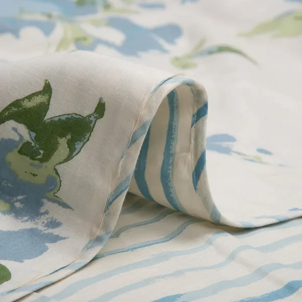 Cotton_Reversible_Double_Dohar,_Lightweight_AC_Blanket_for_All_Weather_Use_Floral_Fusion_-_Cream,_Carolina_Blue_&_Green