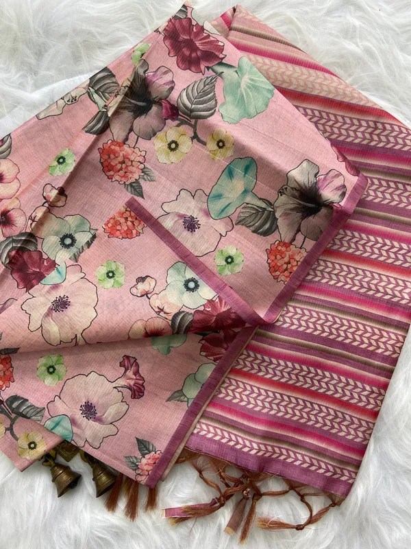 Bhavani_Wine_–_Divine_Navratri_Special_|_Soft_Tussar_Silk_Saree_with_Print,_Border_&_Contrast_Print_Blouse_with_Tassels