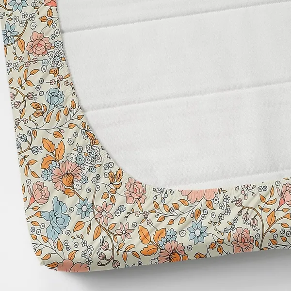 220TC_Elastic_Fitted_100%_Cotton_Feel_Printed_King_Size_Double_Bed_Bedsheet_with_2_Pillow_Cover_(72"x78"_Upto_6"_Mattress)_Small_Flowers