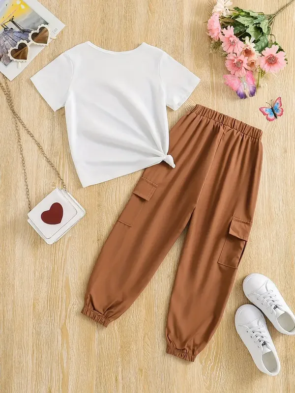 ButterFly_Printed__Brown_Color_Joggeres_Trendy_Top_and_Bottom_Set_For_Girls