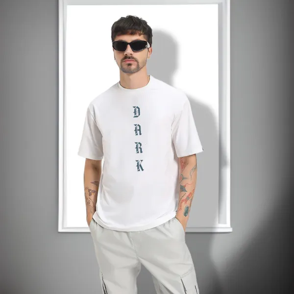 White_Oversized_Printed_Half_Sleeve_Cotton_T-Shirt_For_Men