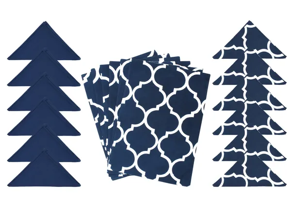 Pack_for_18_Pieces_Cotton_Navy_Blue_Ogee_Printed_Place_Mat_With_Napkin_Set_for_Dining_and_Center_Table