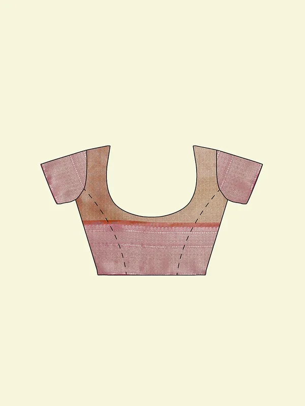 Peach_Matka_Silk/Silk_Blend_Banarasi_Sarees_For_Women