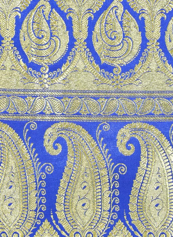 Blue_Silk_Blend_Banarasi_Sarees_For_Women