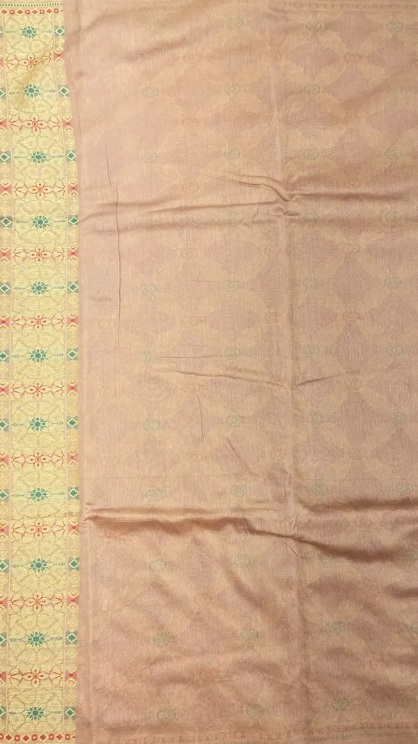 Humairah_Presents_Light_Mauve_Cotton_Golden_Zari_Striped_Mina_Jaal_with_Minakari_Zari_Border_and_Big_Pallu_with_Mauve_Blouse