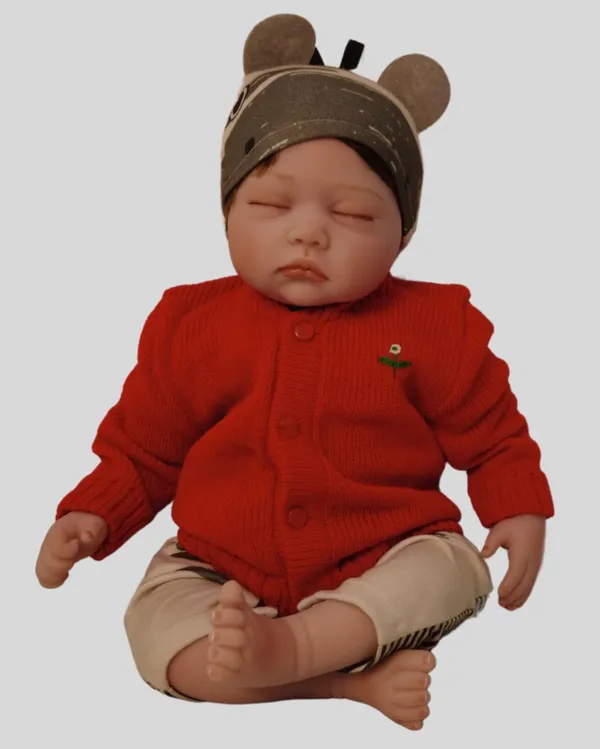 Red_Sweater_Front_Open_Round_Neck_Cardigan_For_Baby
