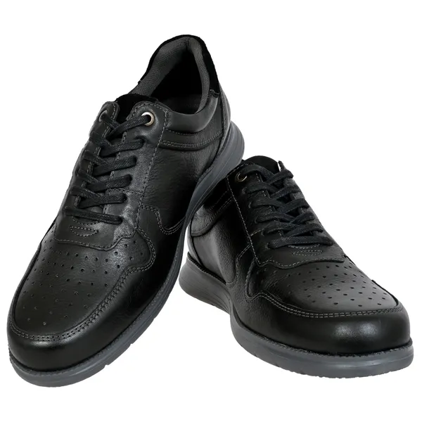 Black_Leather_Men_Perforations_Round_Toe_Lightweight_Sneakers