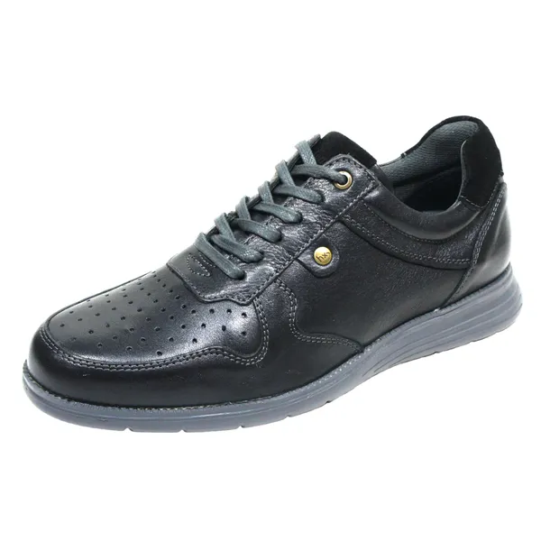 Black_Leather_Men_Perforations_Round_Toe_Lightweight_Sneakers