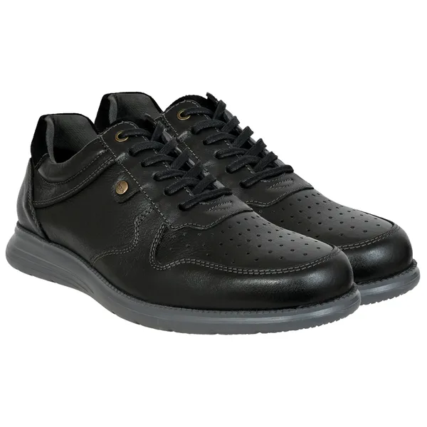 Black_Leather_Men_Perforations_Round_Toe_Lightweight_Sneakers