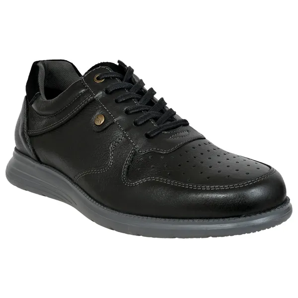 Black_Leather_Men_Perforations_Round_Toe_Lightweight_Sneakers