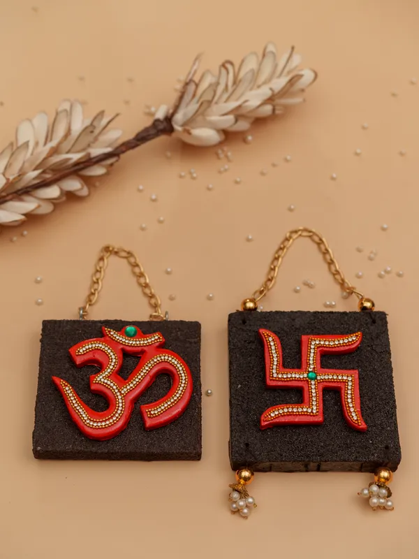 Red_Om_&_Swastik_Log_Hanging_|_Spiritual_Wall_Décor_for_Housewarming