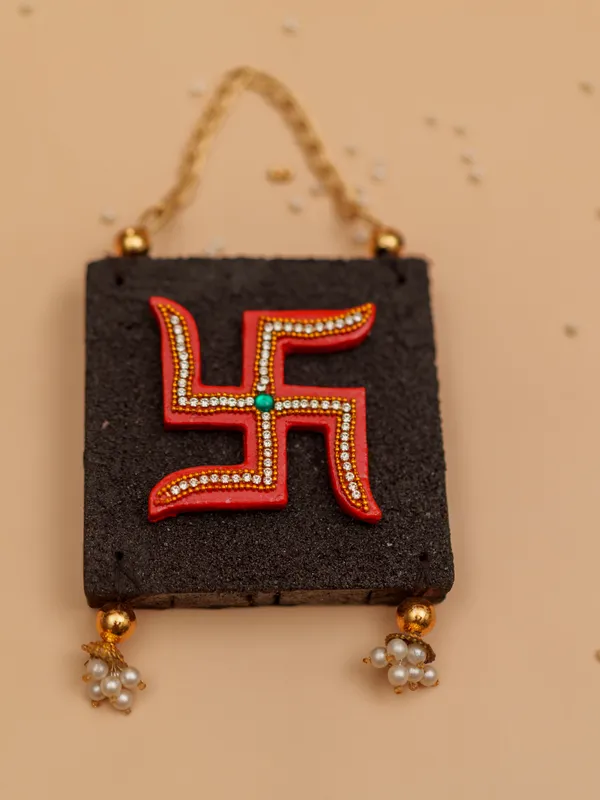 Red_Om_&_Swastik_Log_Hanging_|_Spiritual_Wall_Décor_for_Housewarming