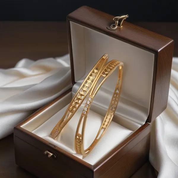 Micro_Gold_Plated_And_Diamond_Casul_Wear_2_Pcs_Fancy_Bangle_For_Women